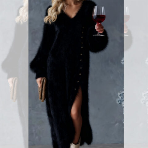 Ultiem Zachte Pluche Sweaterjurk Warm, sexy & meteen in je mandje!
