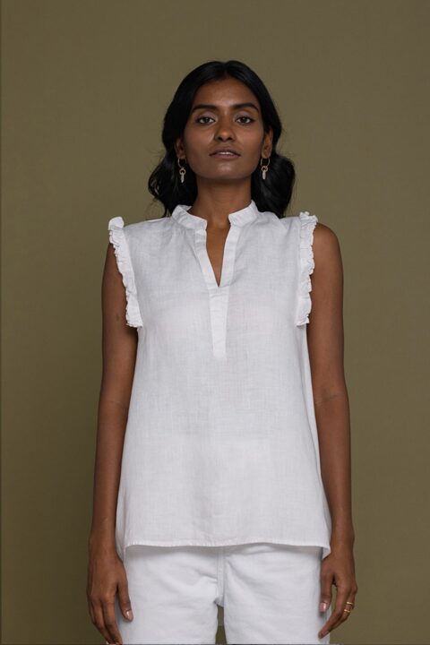 Wind in my Hair Shirt in White | Color: Coconut White | Size: L