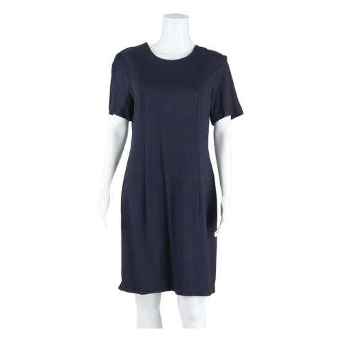 BETSY’S THINGS Womens Pencil Dress Blue Viscose Short Sleeve Knee Length M