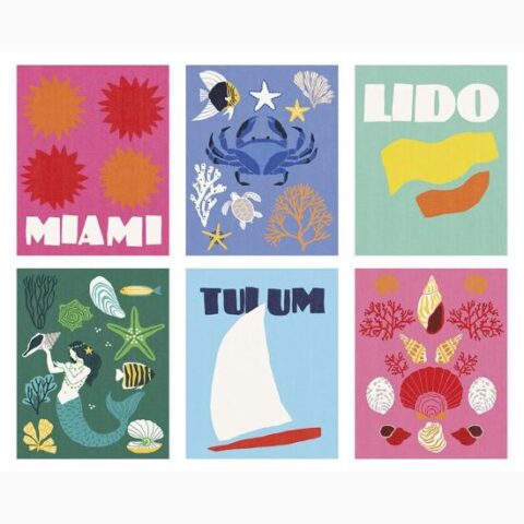 Art Print Set: Destinations 6 Individual 8×10: 10x8in