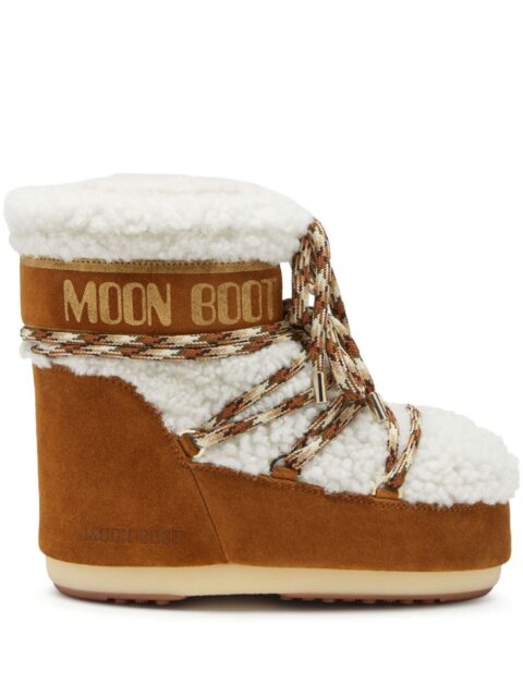 MOON BOOT Shearling Lace-Up Boots