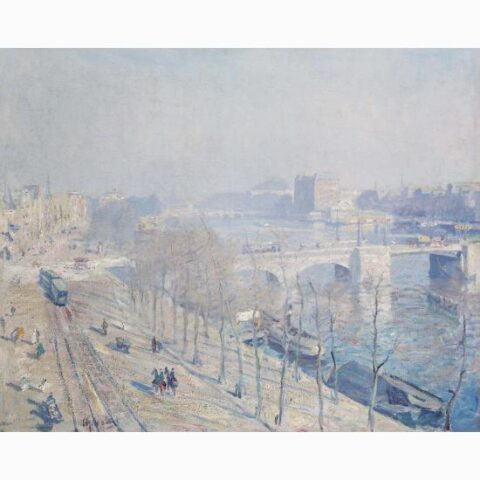 Art Print: A View of the Amstel, Amsterdam by Hendrik Jan Wolter: 16x20in