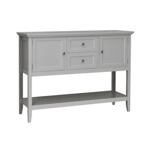 Wooden Sideboard Buffet Console Table with Drawers and Storage-Gray