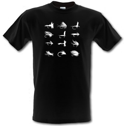 Vintage Fishing Flies male t-shirt.