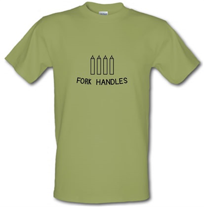 Fork Handles male t-shirt.