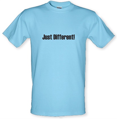 Just Different male t-shirt.