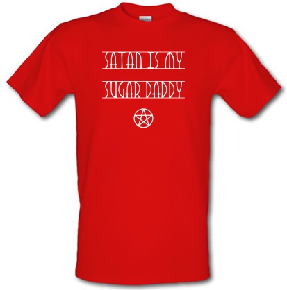 Satan Is My Sugar Daddy male t-shirt.