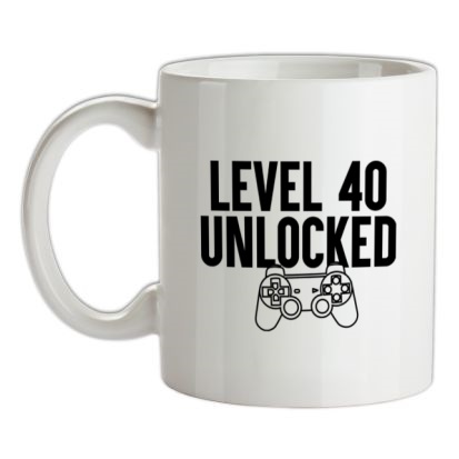 Level Forty Unlocked mug.