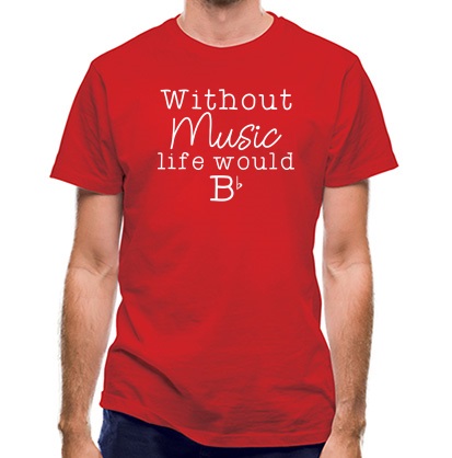 Without Music Life Would Be Flat classic fit.