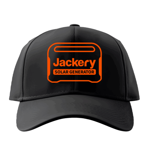 Jackery Solar Generators Black Long Bill Baseball Hat
