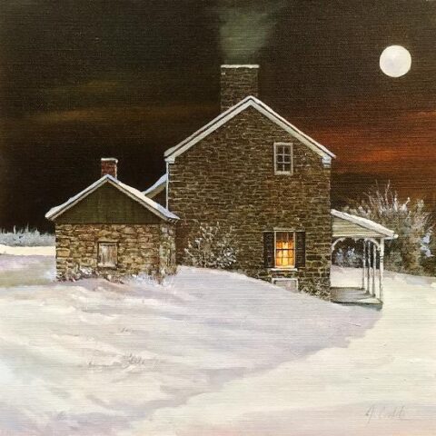 Art Print: 1840 Road House by Jerry Cable: 22x22in