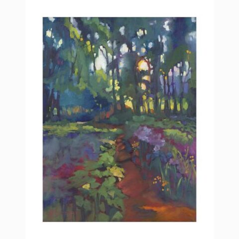Art Print: A Walk After Breakfast by Karen Mathison Schmidt: 14x11in