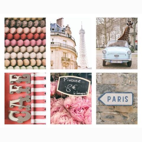 Art Print Set: Paris Love 6 Individual 8×10: 10x8in