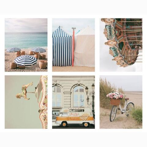Art Print Set: Retro Summer 6 Individual 8×10: 10x8in