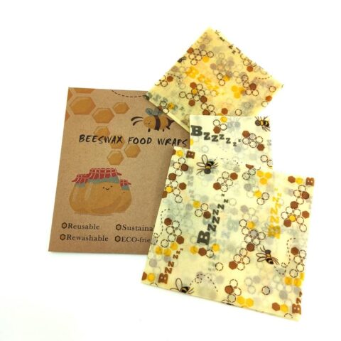 Zero Waste Bee’s Wax Wrap | Color: Bees | Specification: Variety 3 Pack